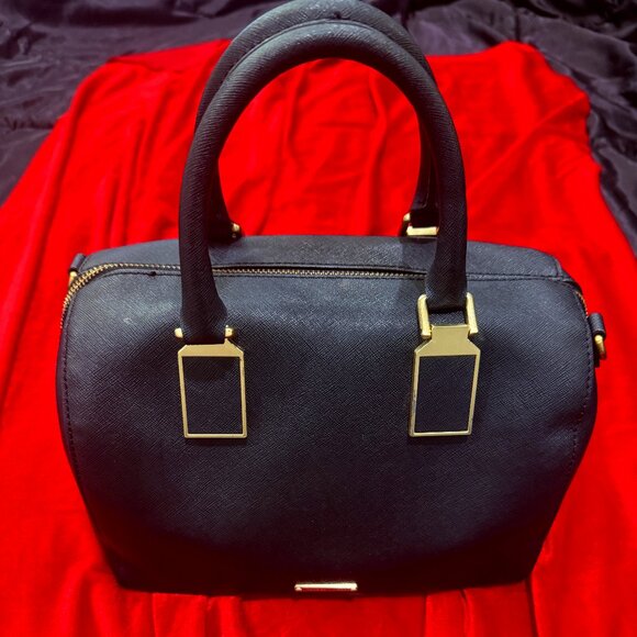 REBECCA MINKOFF BLACK BAG GOLD HARDWARE MEDIUM - Picture 1 of 16